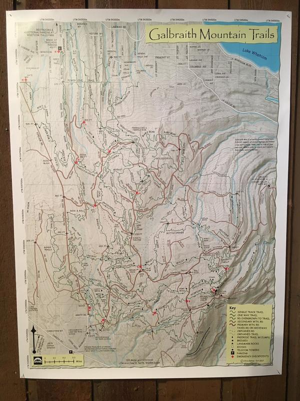 Old trail map of Galbraith Mountain Trails
